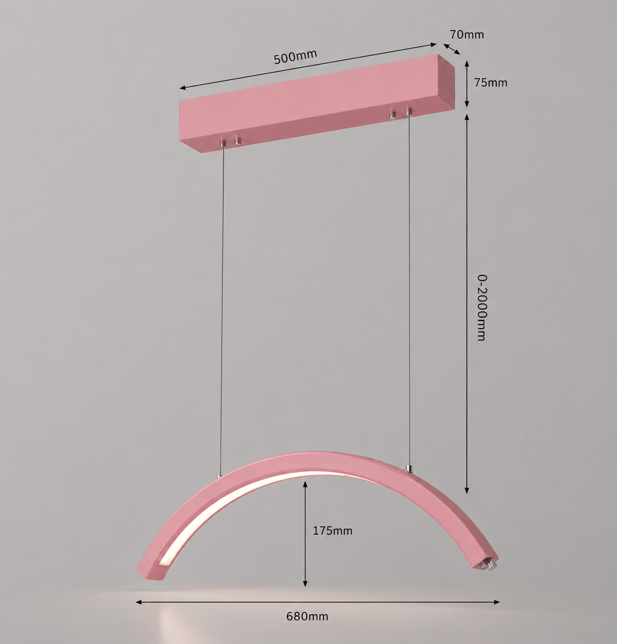 Adjustable height moonlight