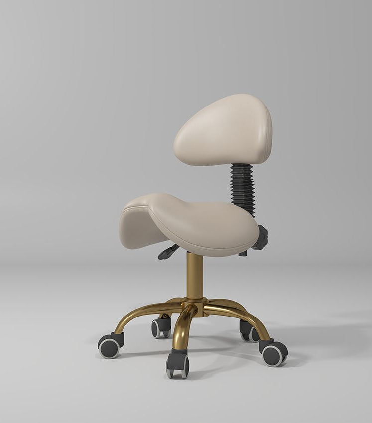 Beige hairdressing stool