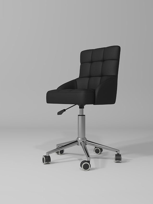 Black beauty stool with high back