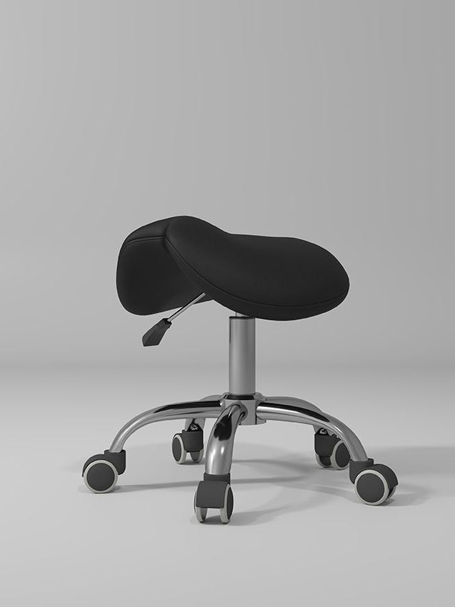 black beauty stool with silver