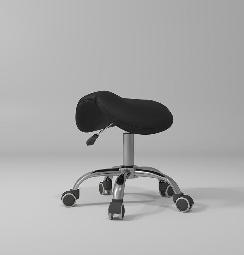black beauty stool with silver
