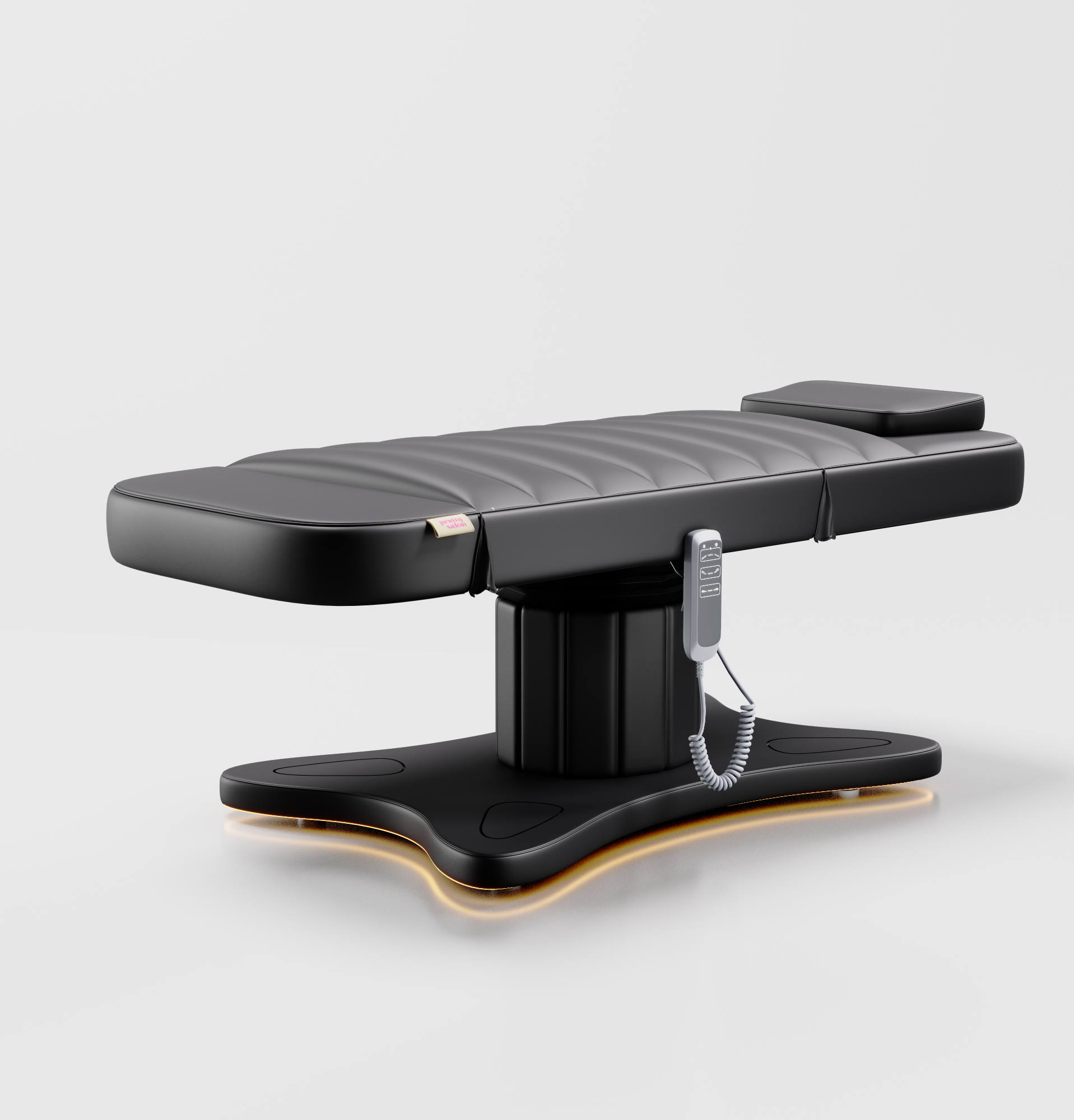 Black Electric Beauty Bed for Facials and Lash Treatments