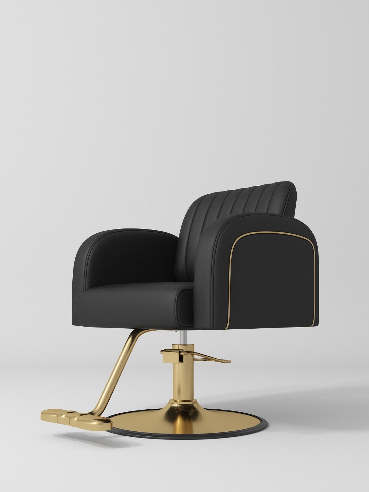 Black and Gold Hair Styling Chair