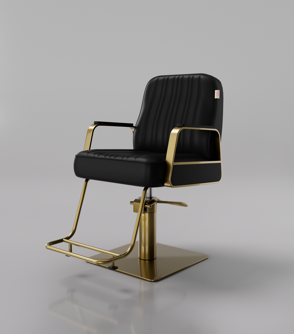 Black and Gold Hair Styling Chair