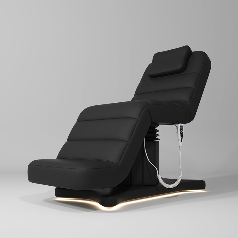 Black Electric Beauty Bed for Facials and Lash Treatments