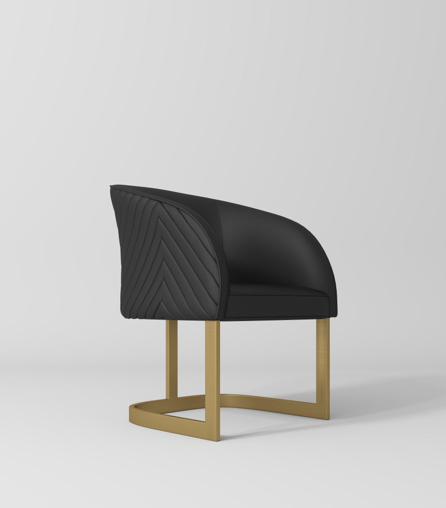 Black and gold beauty salon chair