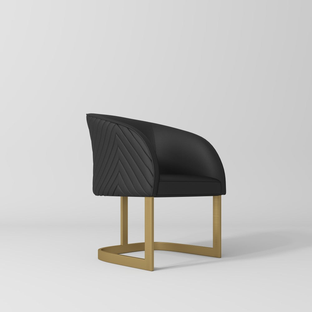 Black and gold beauty salon chair