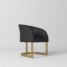 Black and gold beauty salon chair