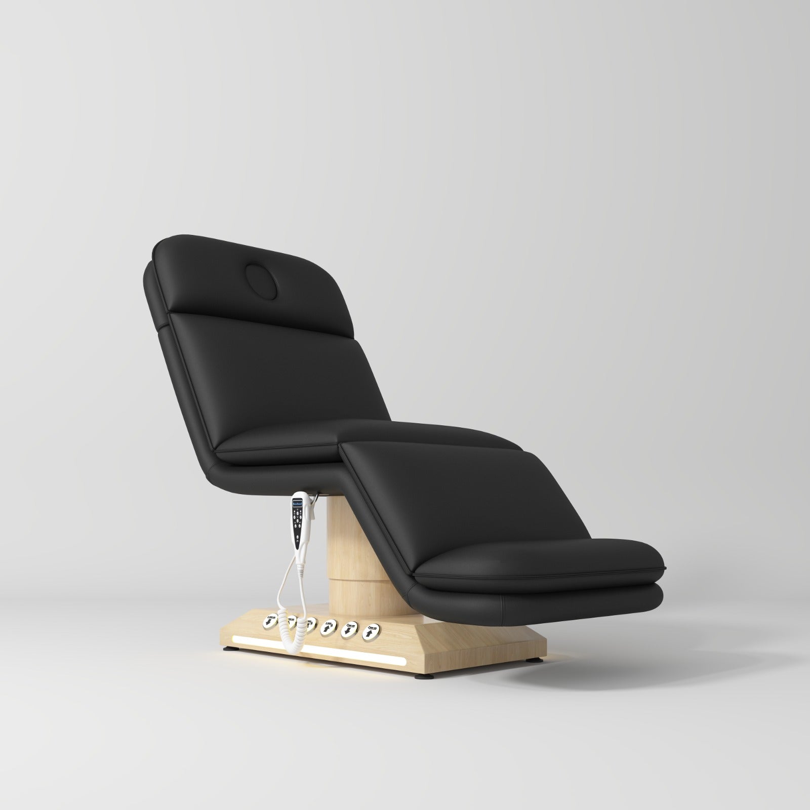 Black Leather Salon Bed with Electric Motors