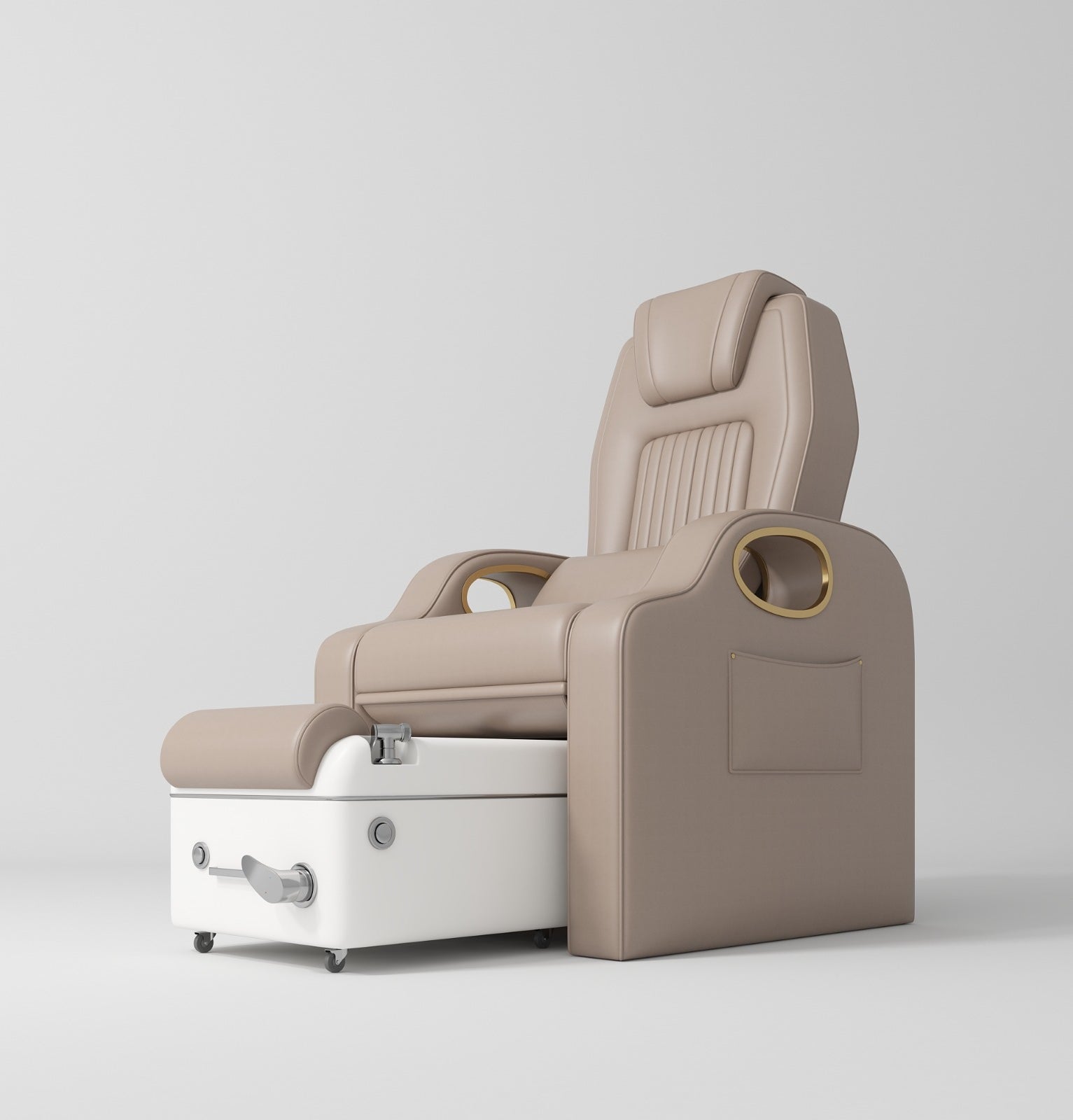 Brown Luxury Silicone Leather Pedicure Station