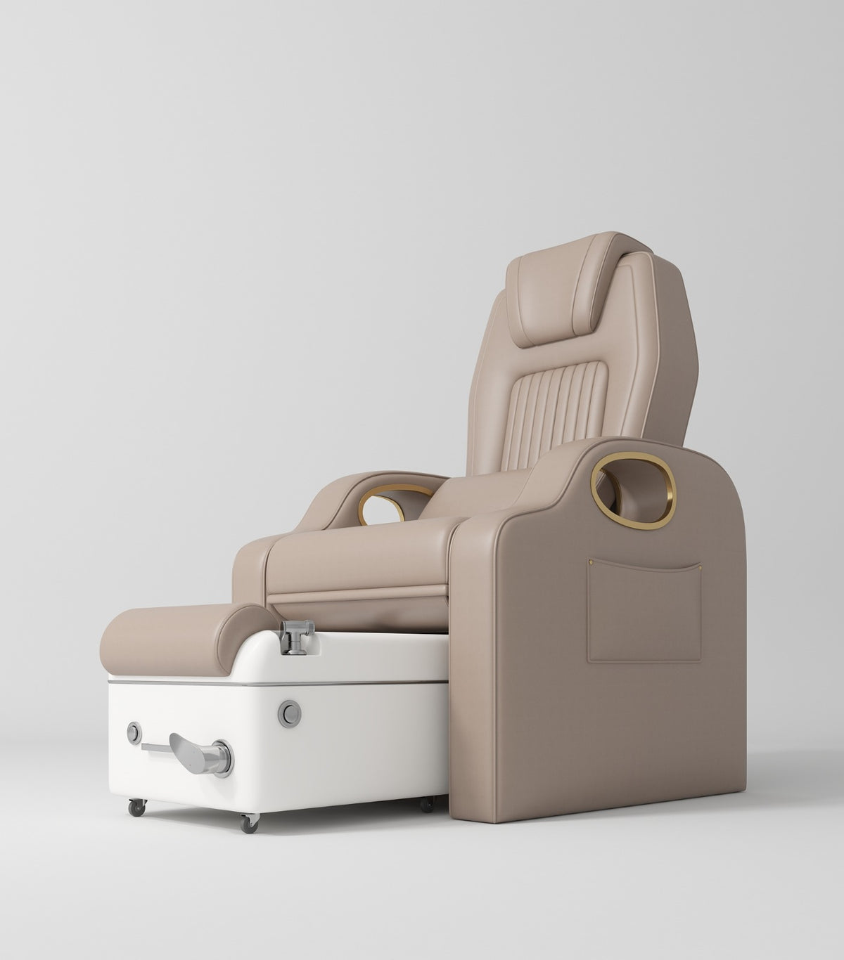 Brown Luxury Silicone Leather Pedicure Station