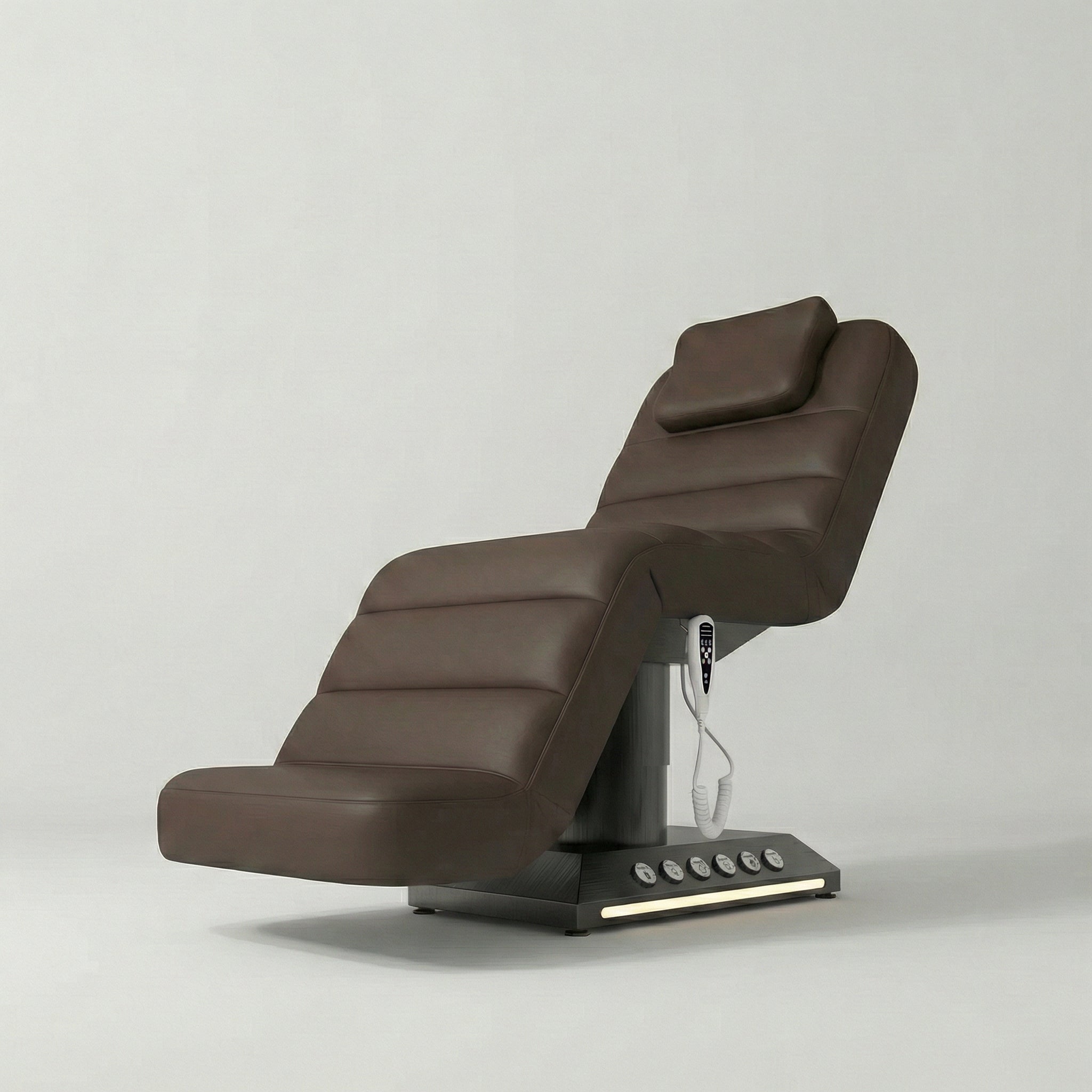 3 motor eletric bed in brown and black with foot control