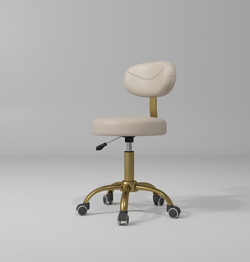 Champagne and Gold Stool
