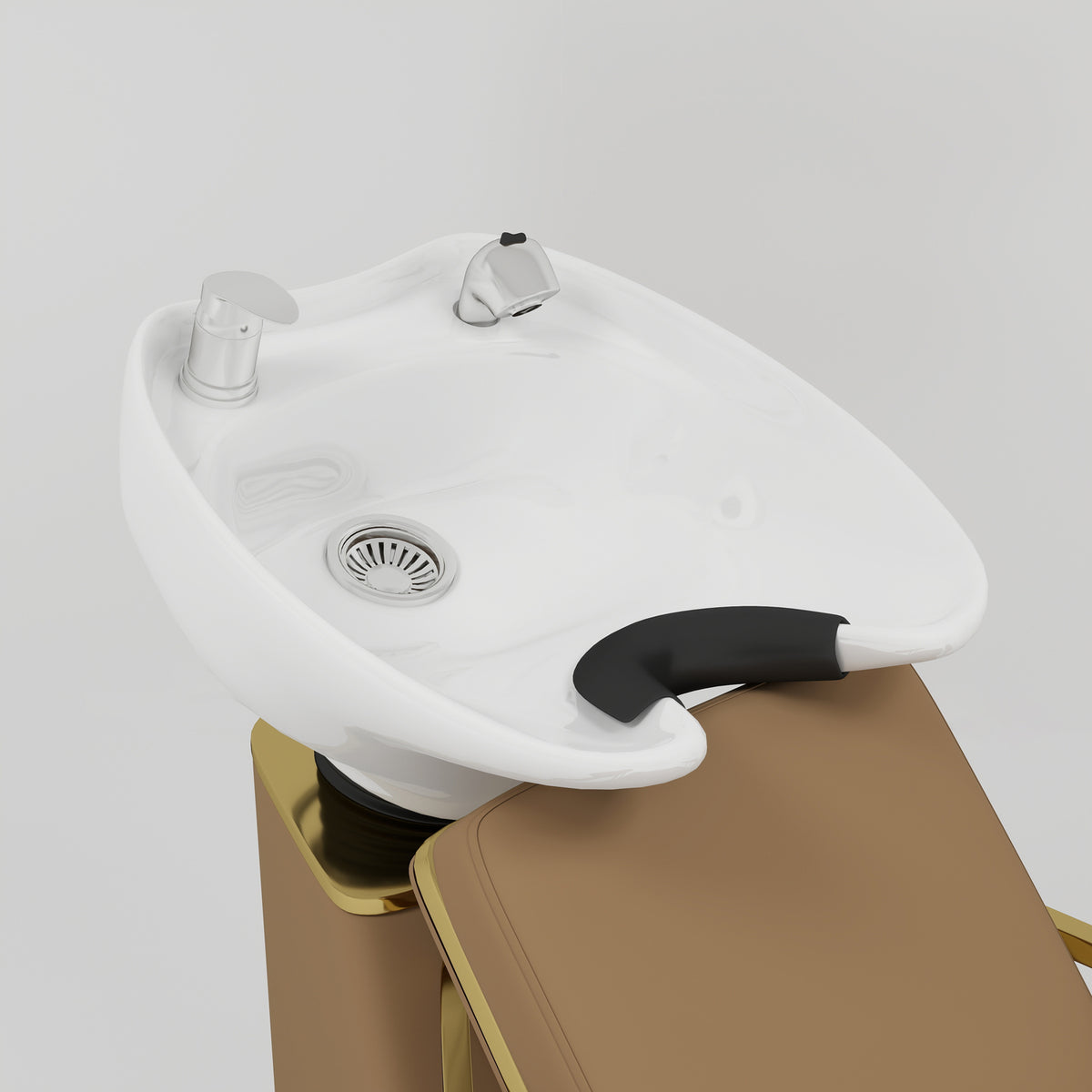 Silver Taps and White Cermaic Bowl