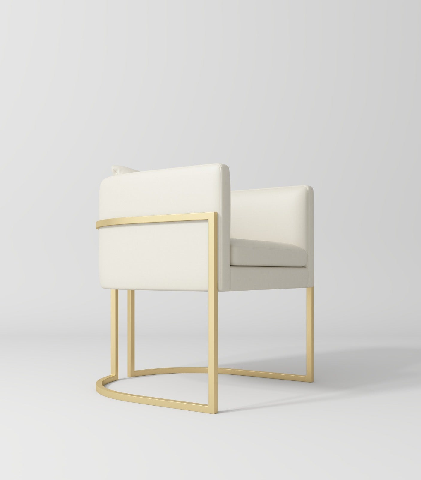Salon cream Leather Chair for Nail Desks
