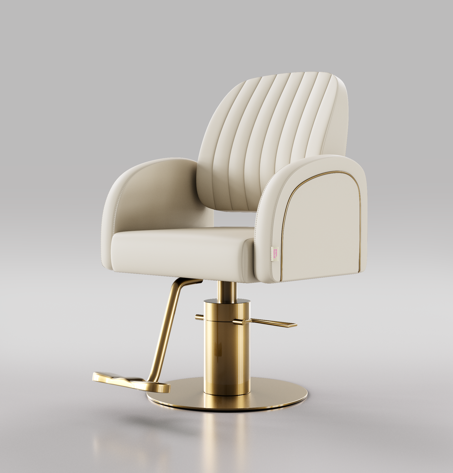 Cream & Gold Hair Salon Chair