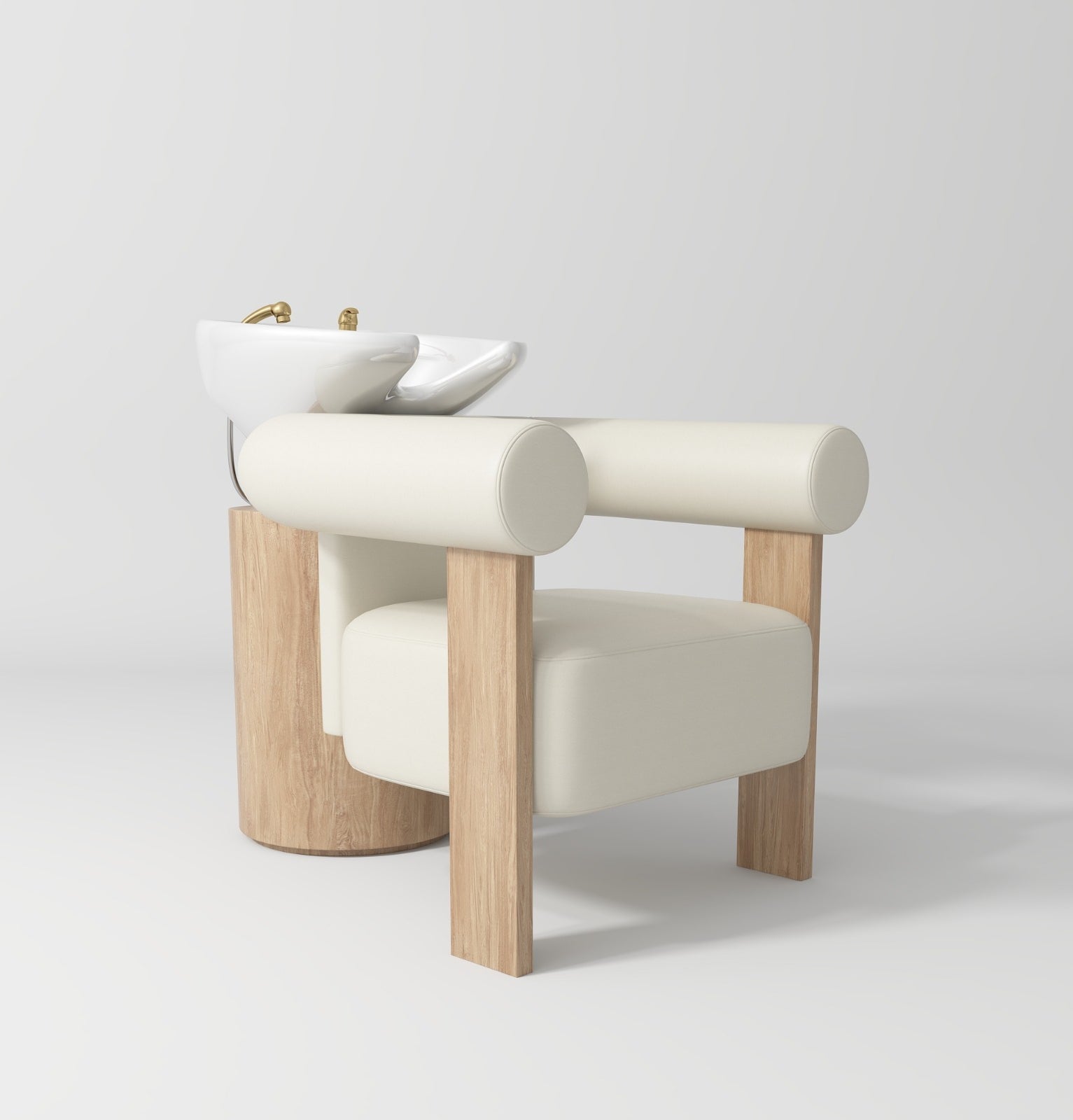 luxury modern backwash unit in cream