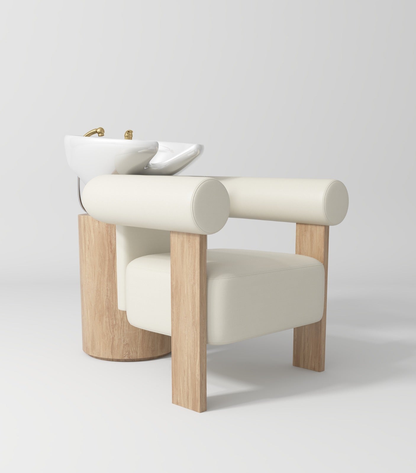 luxury modern backwash unit in cream