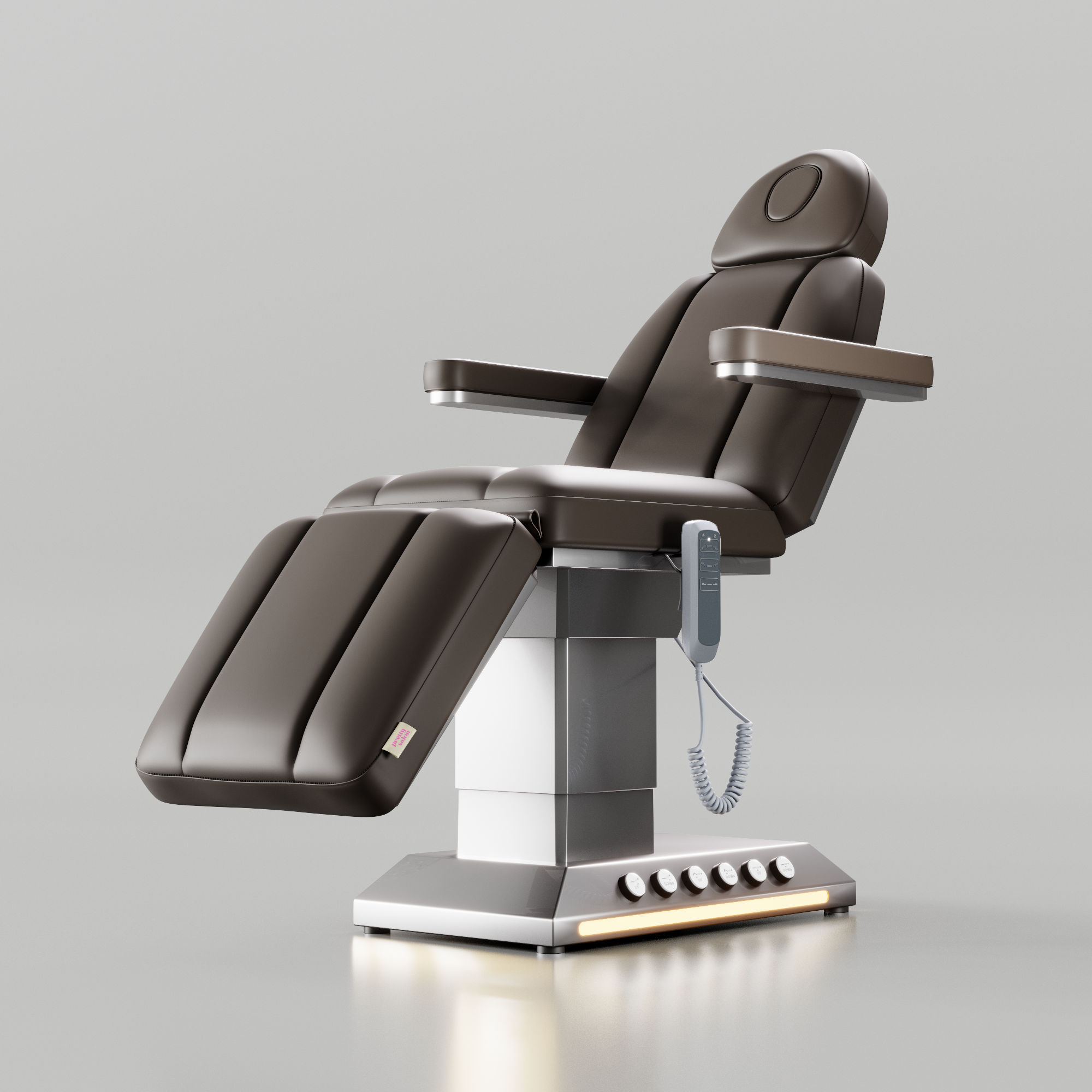 3 Motor Beauty Bed for Salon Treatments in Brown and SIlver