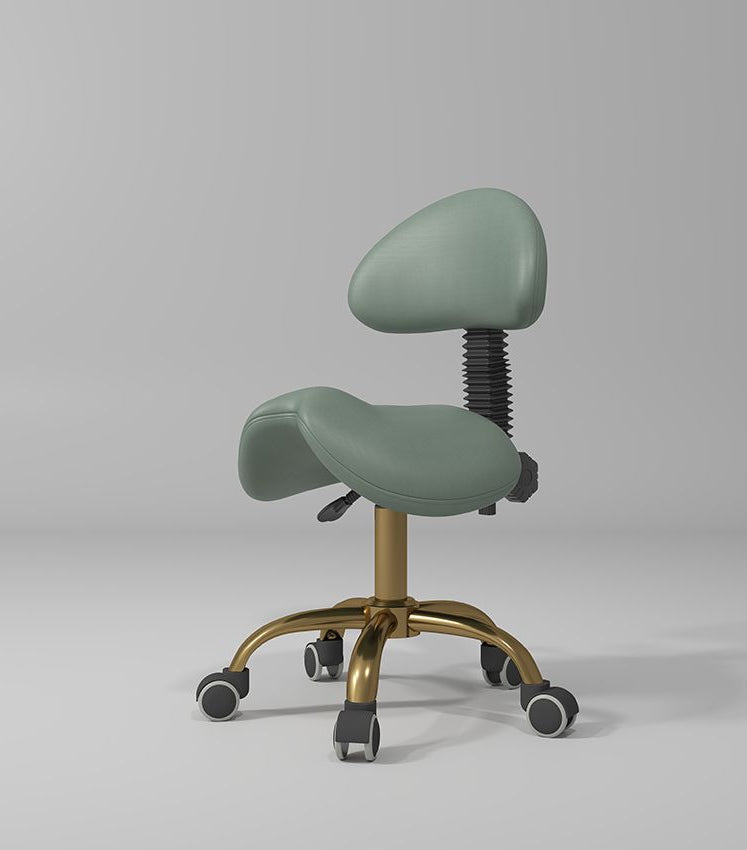 green hairdressing stool