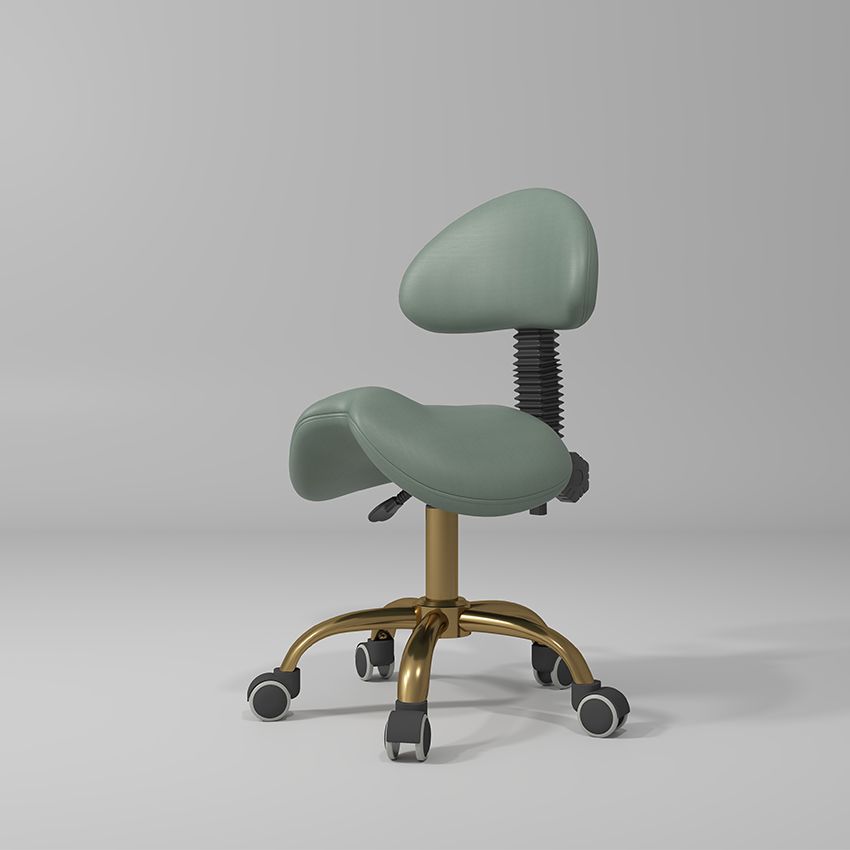 green hairdressing stool