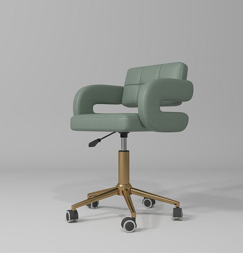 green adjustable stool