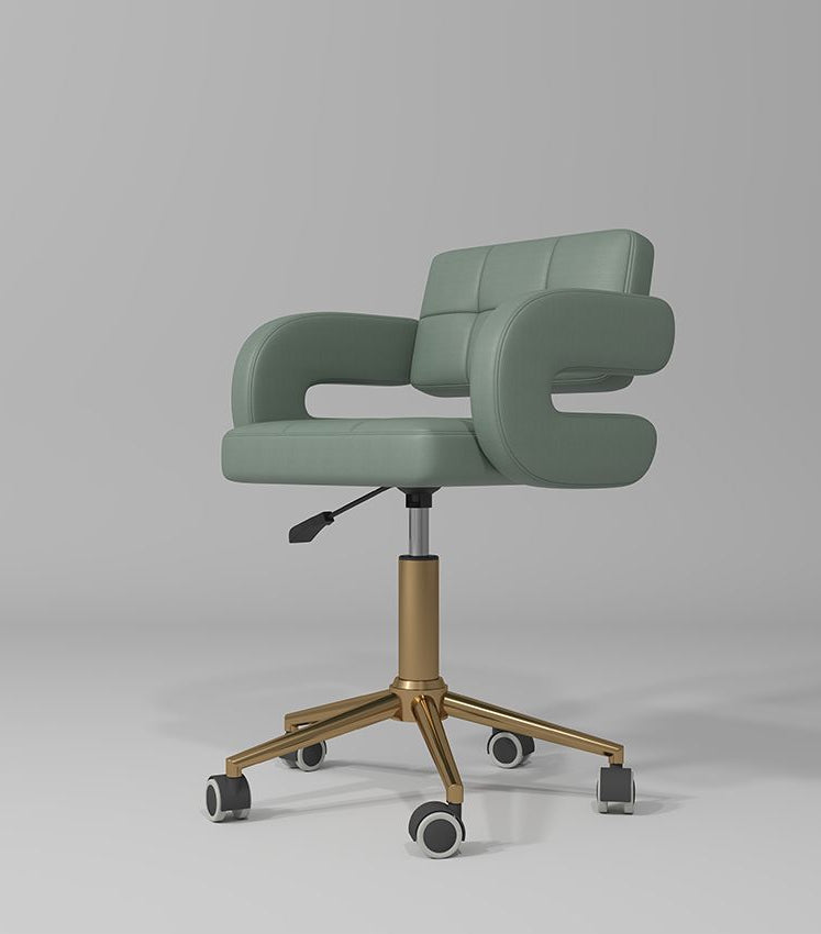 green adjustable stool