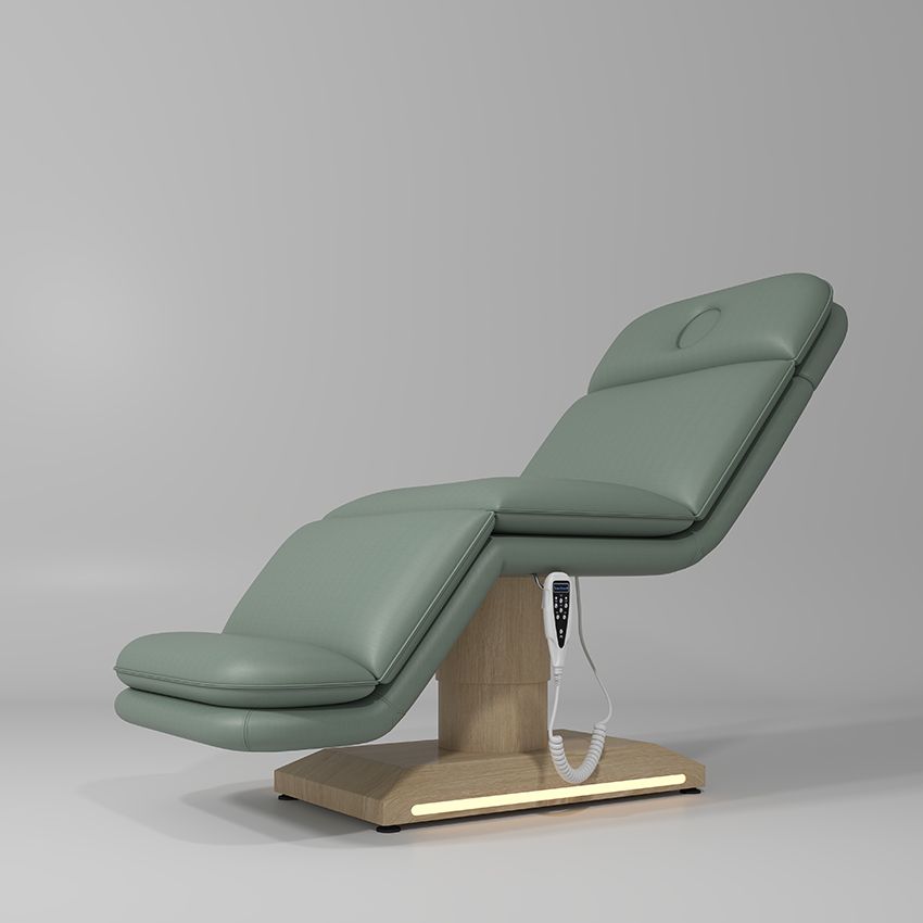 Green Beauty Bed with Wooden Base