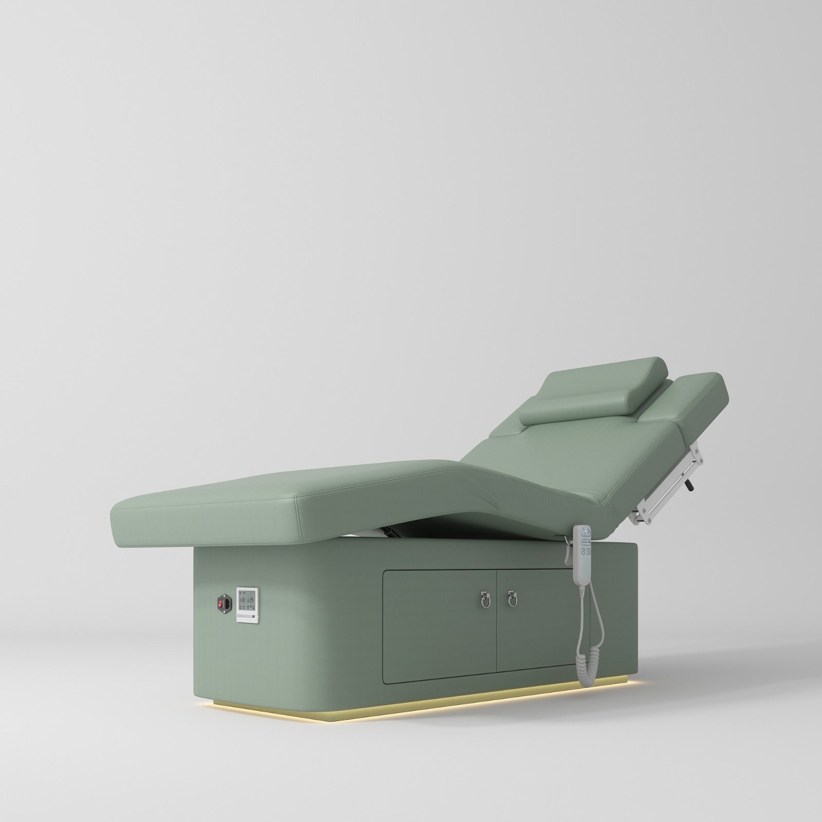 Electric beauty bed with storage in Green