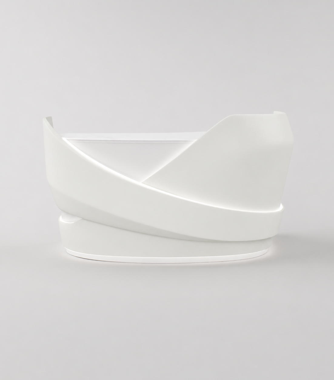 High-end reception desk designed for premium salon interiors.