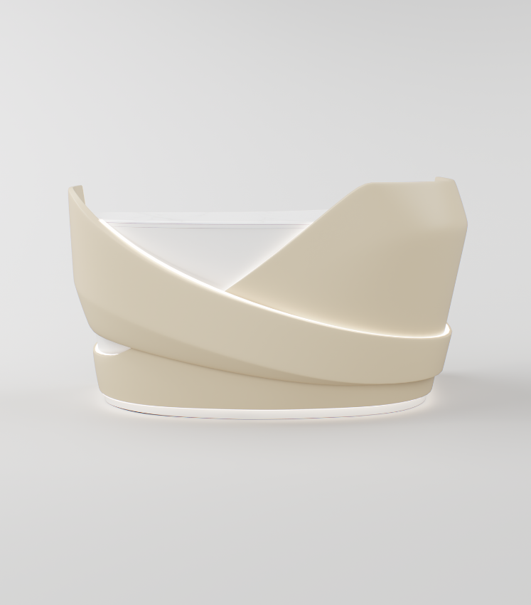Luxury Luciana reception desk for salons, spas and clinics.