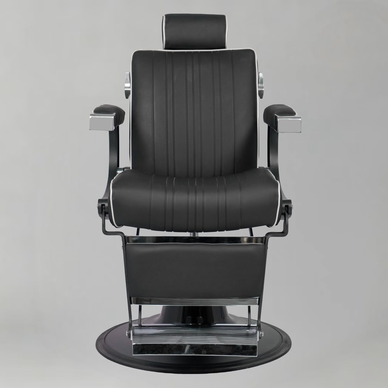 Black Barber Chair that reclines 55