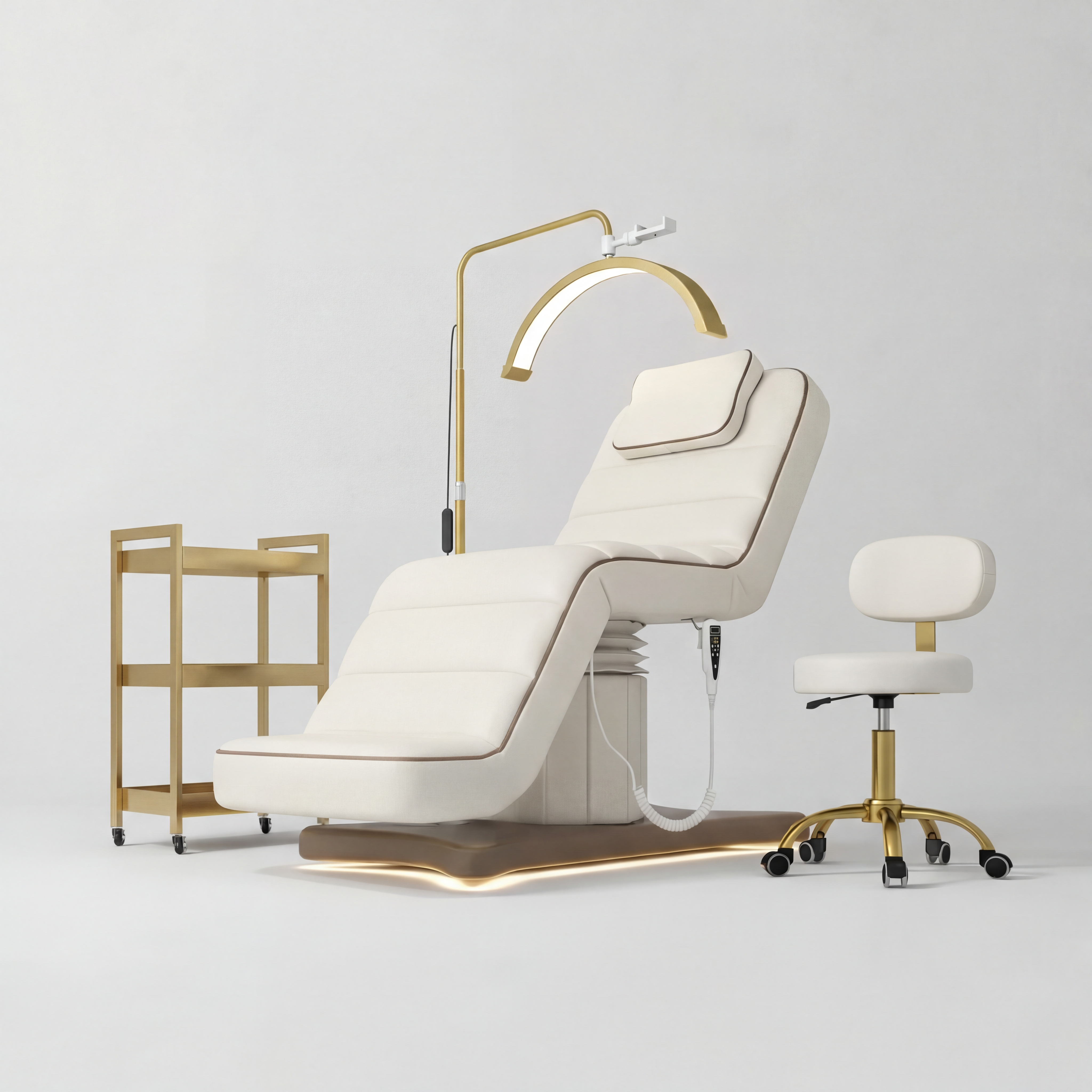 Beauty bed set including moonlight lamp and trolley