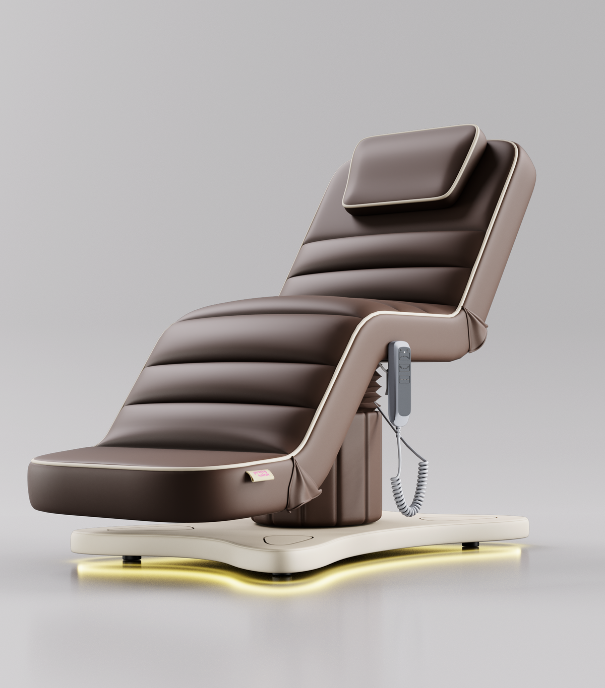 3 motor bed in brown leather