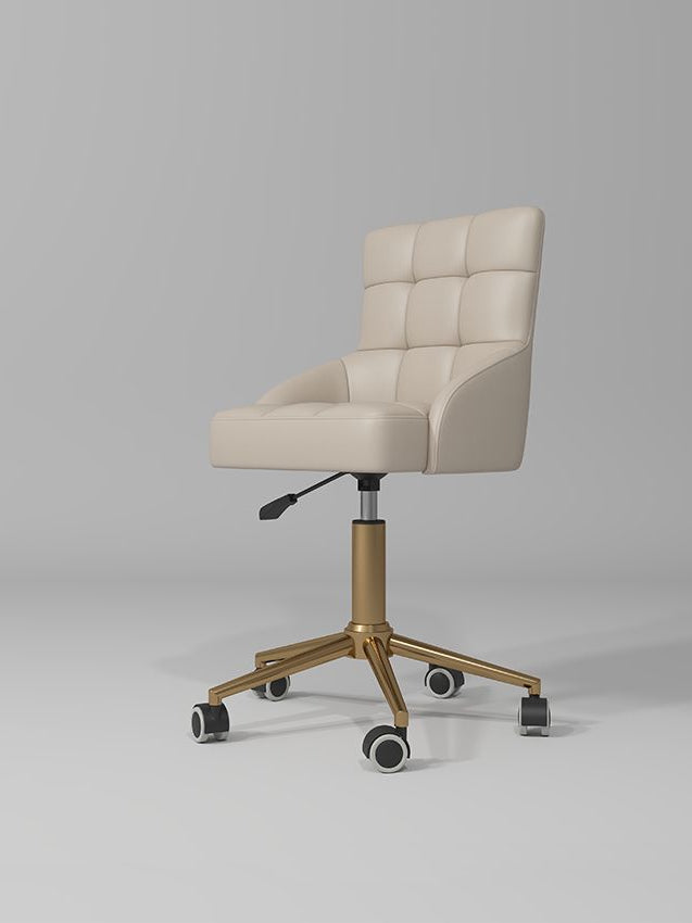 Nude beauty stool with high back