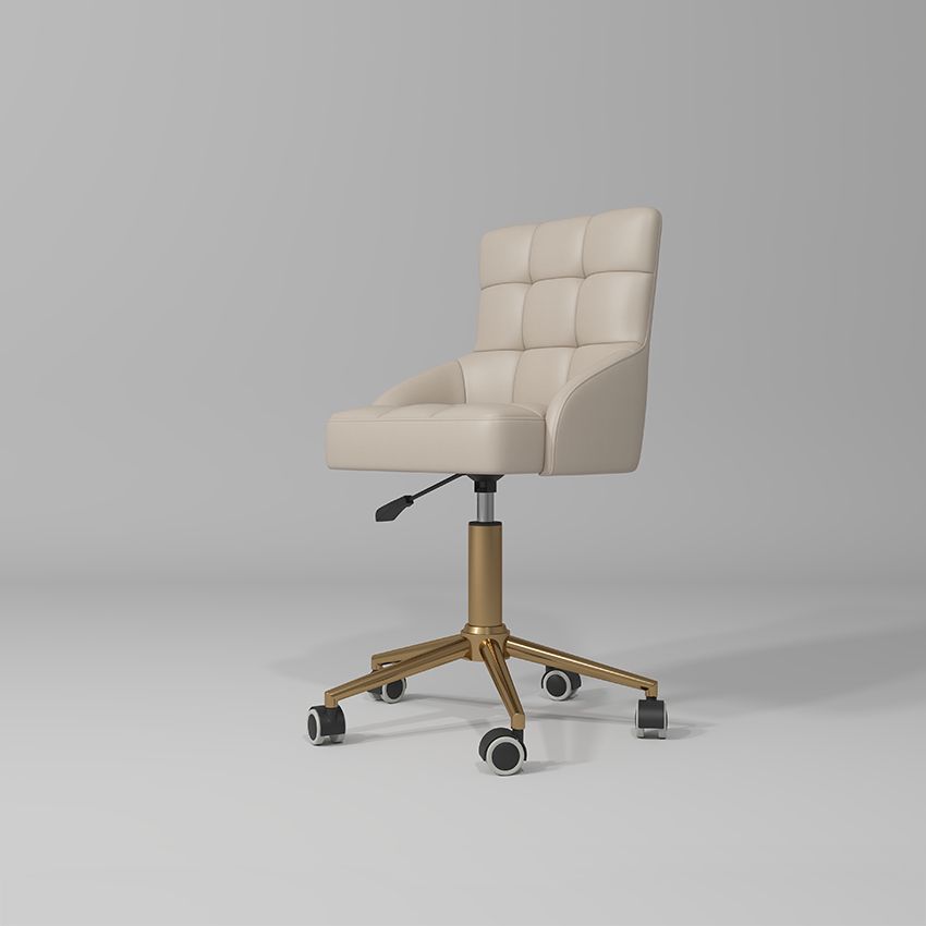 Nude beauty stool with high back