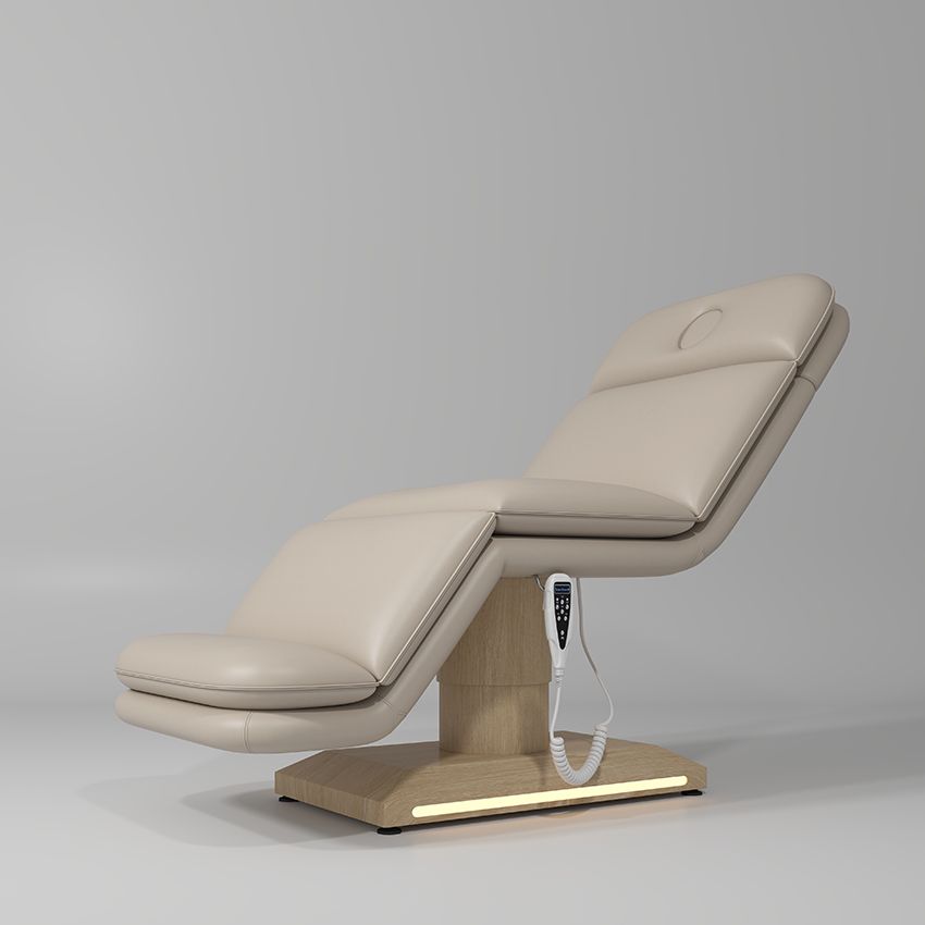 Nude Beauty Bed with Wooden Base