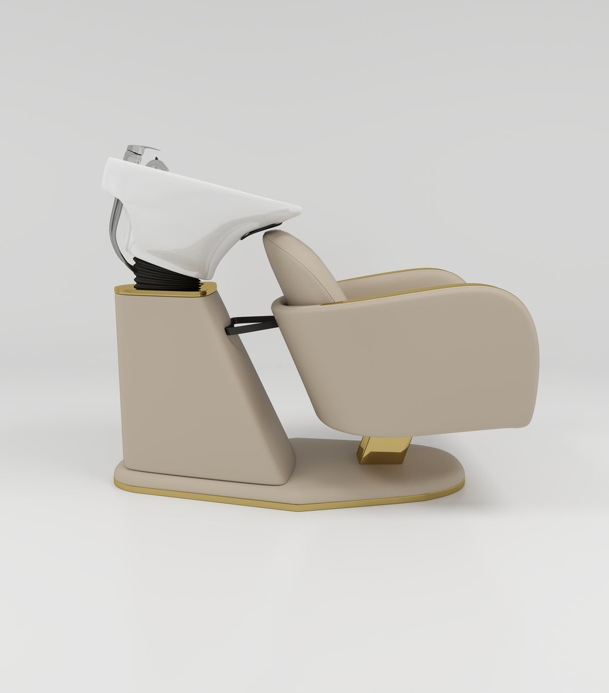 Nude and Gold Trim Backwash Unit