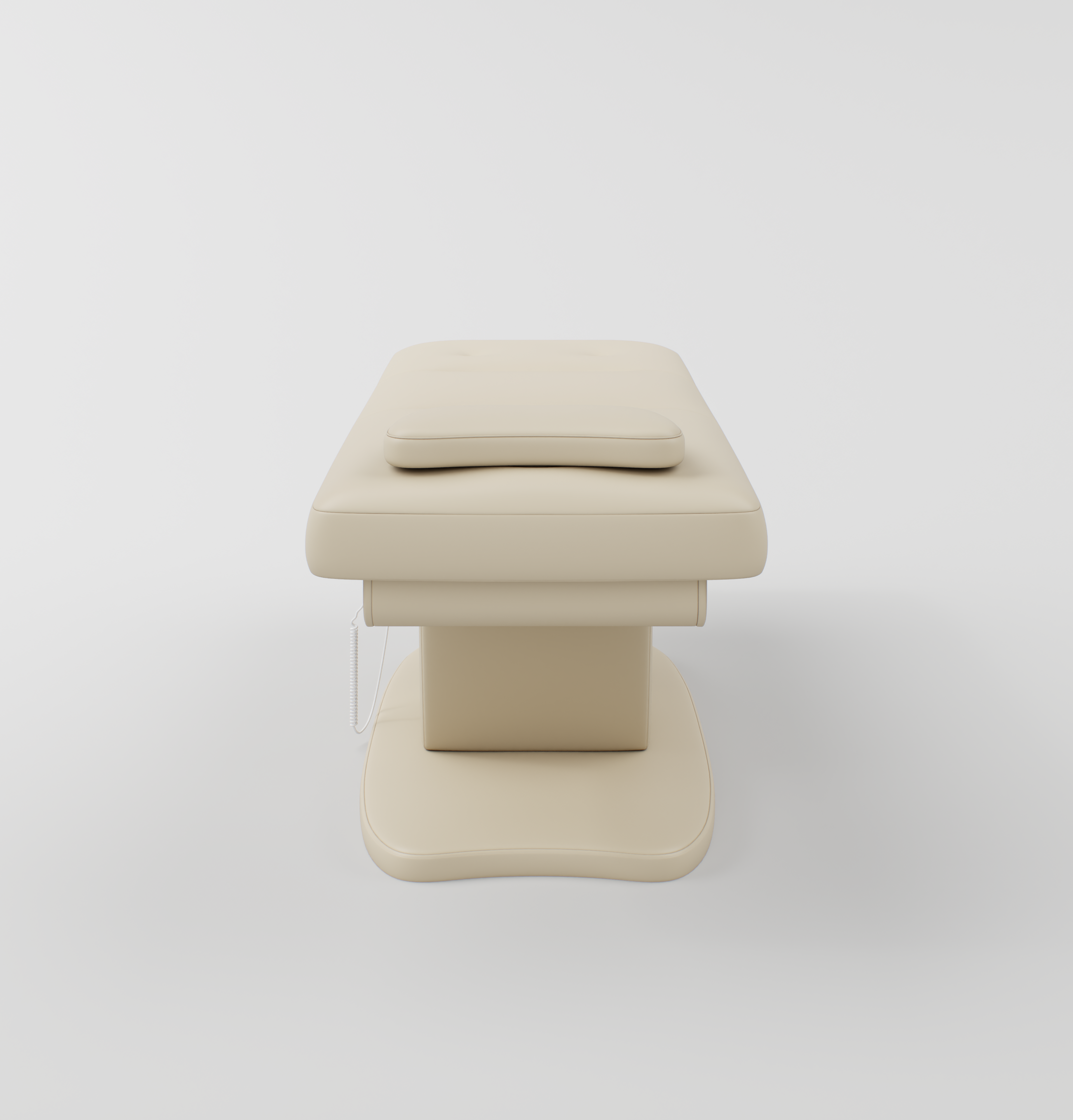 Paloma beauty bed equipped with four motors for height, tilt, backrest, and footrest control.