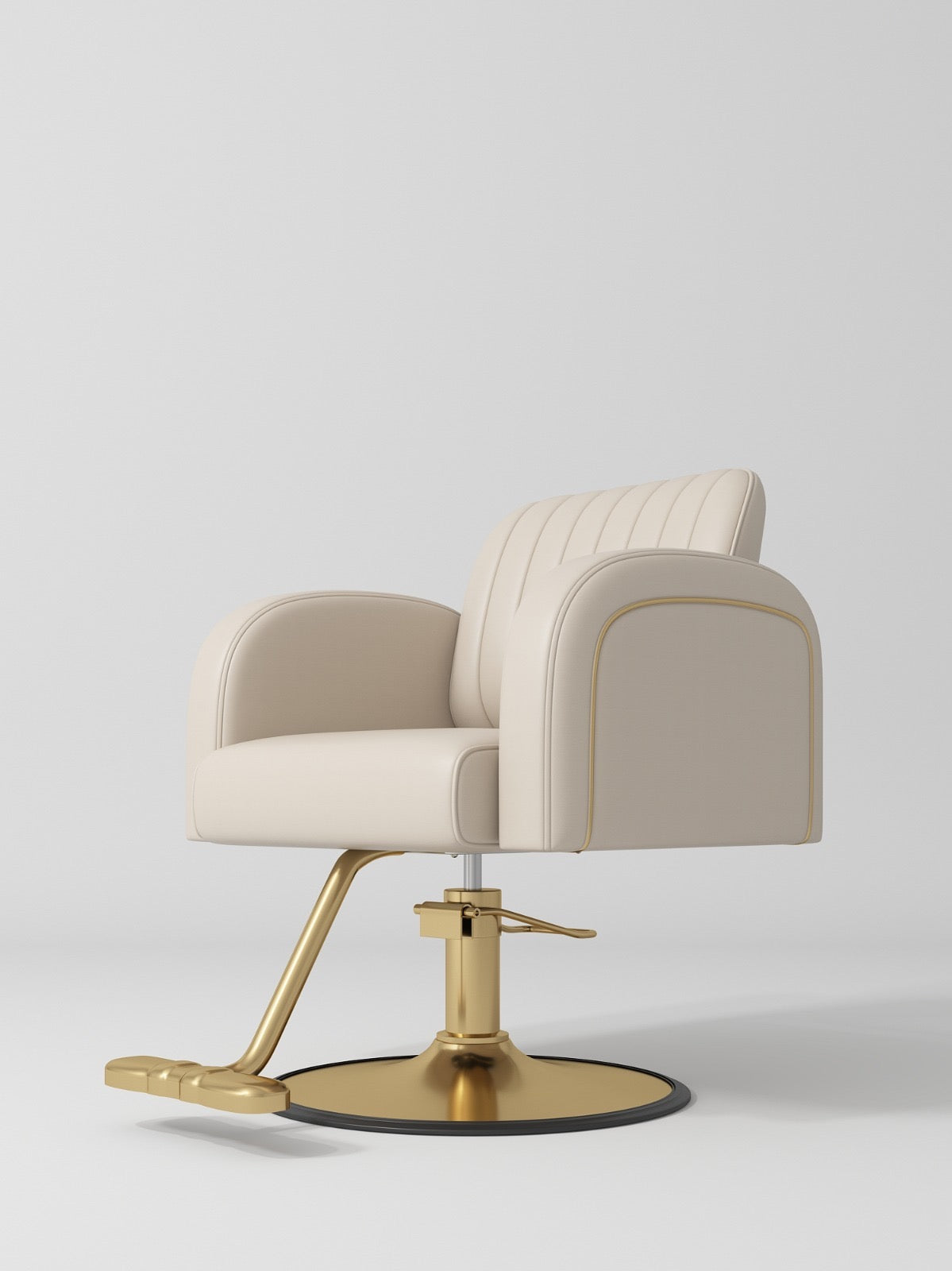 Leather Nude and gold hair chairs