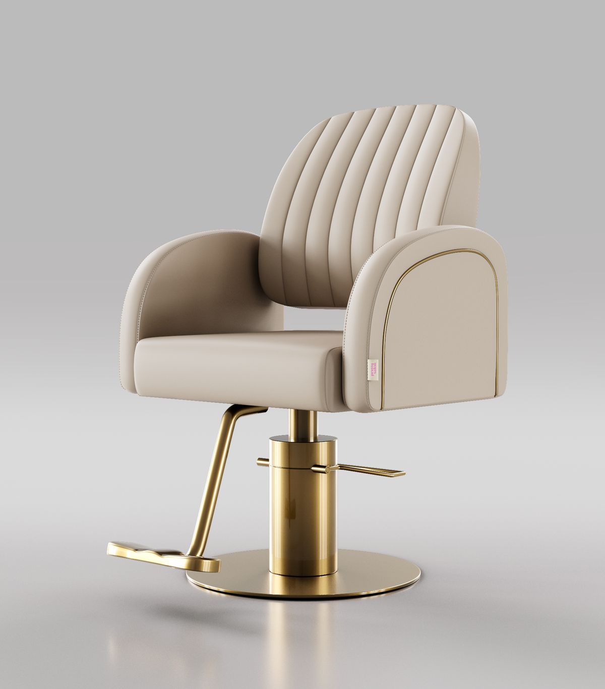 Leather Nude and gold hair chairs