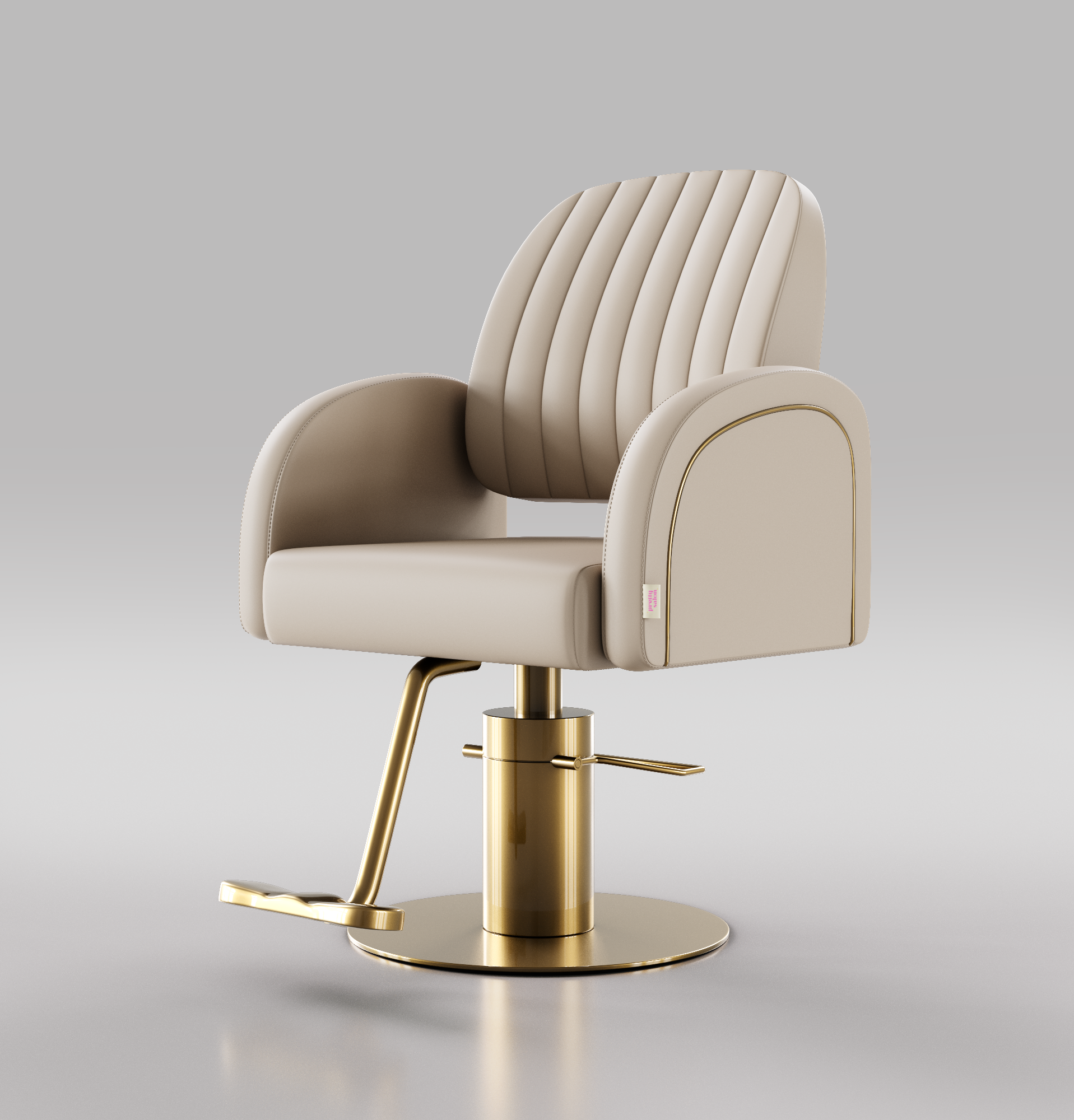 Leather Nude and gold hair chairs