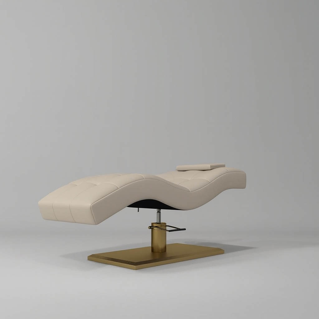 Luxury Lash Bed for salons with gold base