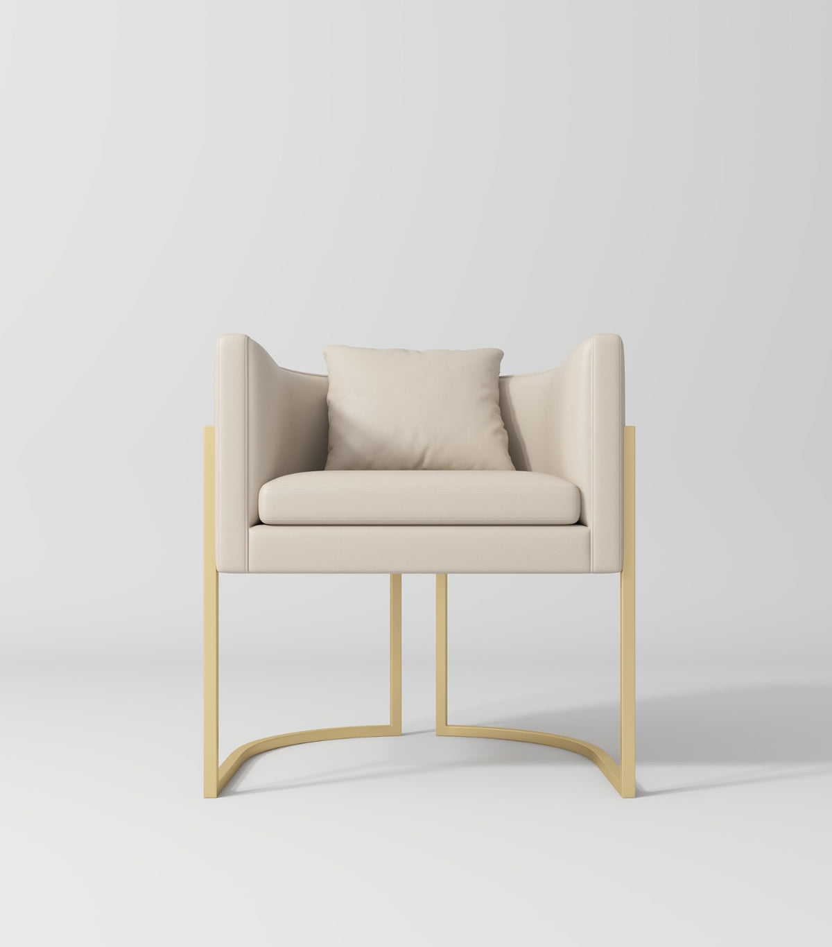 Nude Leather Nail Chair