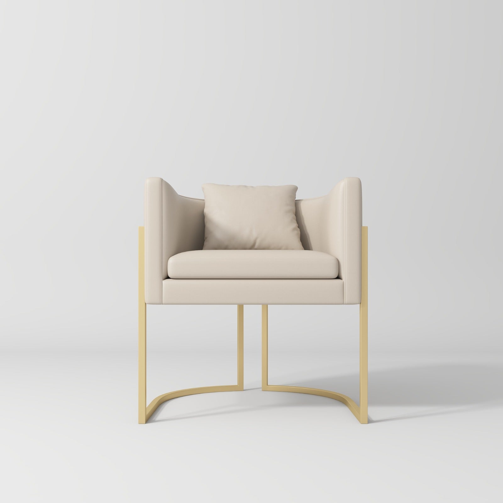 Nude Leather Nail Chair