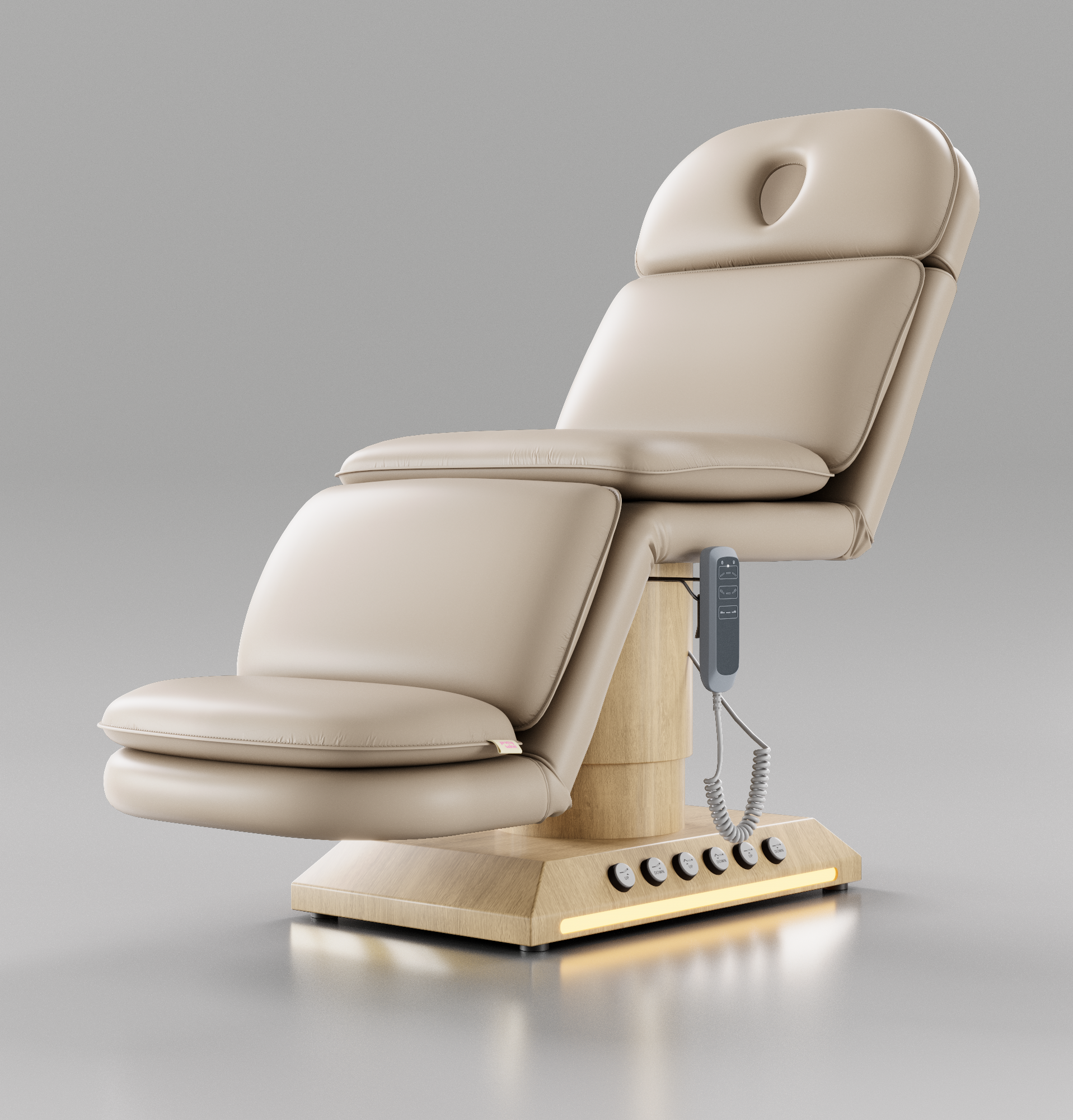 Eletric Nude Beauty Salon Bed with Foot Control