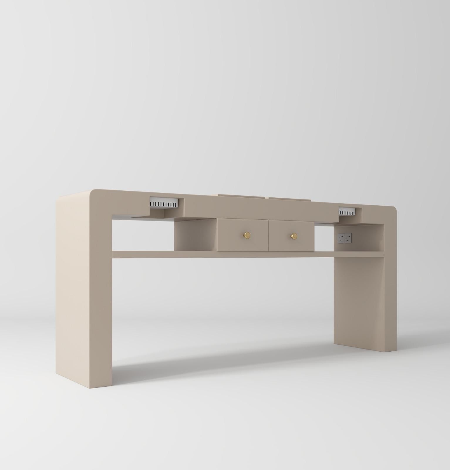 Nude nail station for 2 people