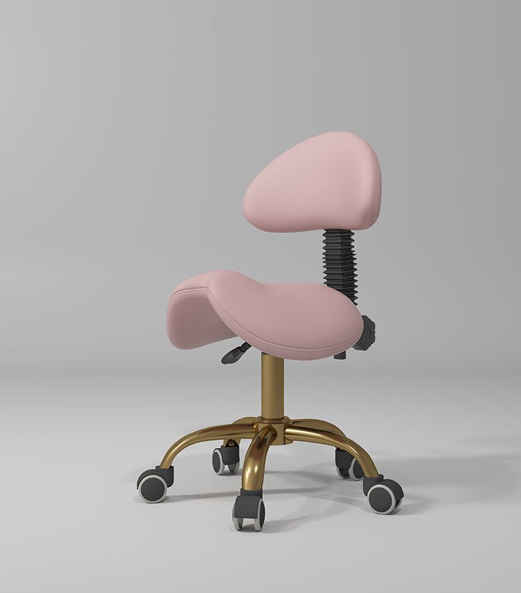 pink hairdressing stool