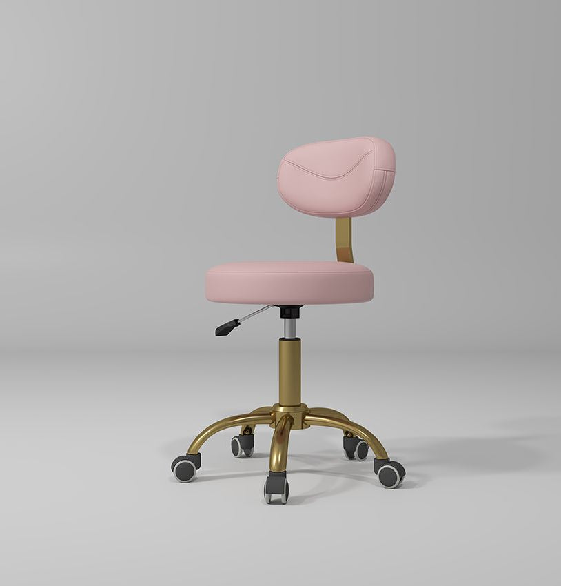 Pink and Gold Stool