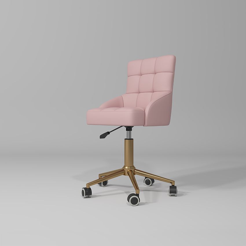 Pink beauty stool with high back